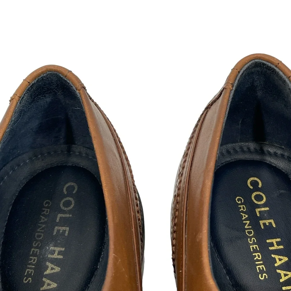 Cole Haan Grandseries Wing Tip Oxford Dress Shoe Mens 11.5 Leather Brown C31500